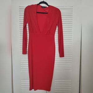 PLT, red fitted party dress ❤️